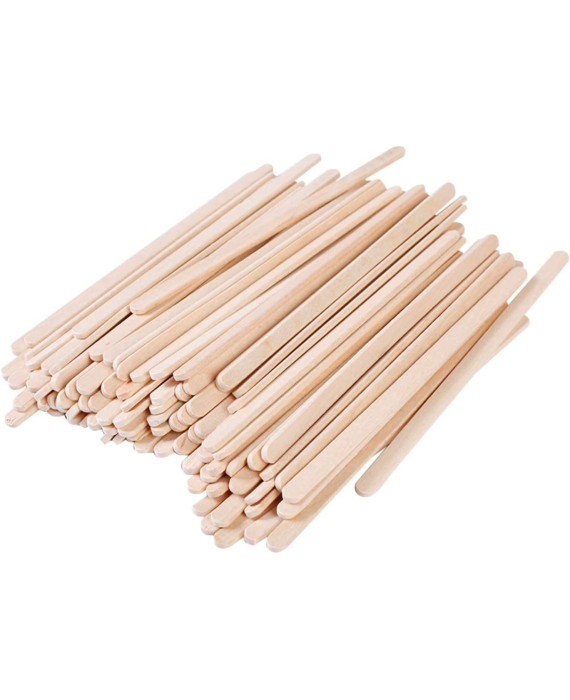 Caja de 1000 Paletinas-Agitador Café de Madera No Envueltas 140 mm